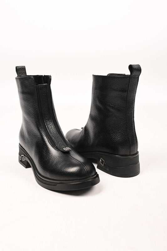 Bestello Slip-On Zip-Up Genuine Leather Casual Boots with Thermo Sole 335-662-17 Women's Boots