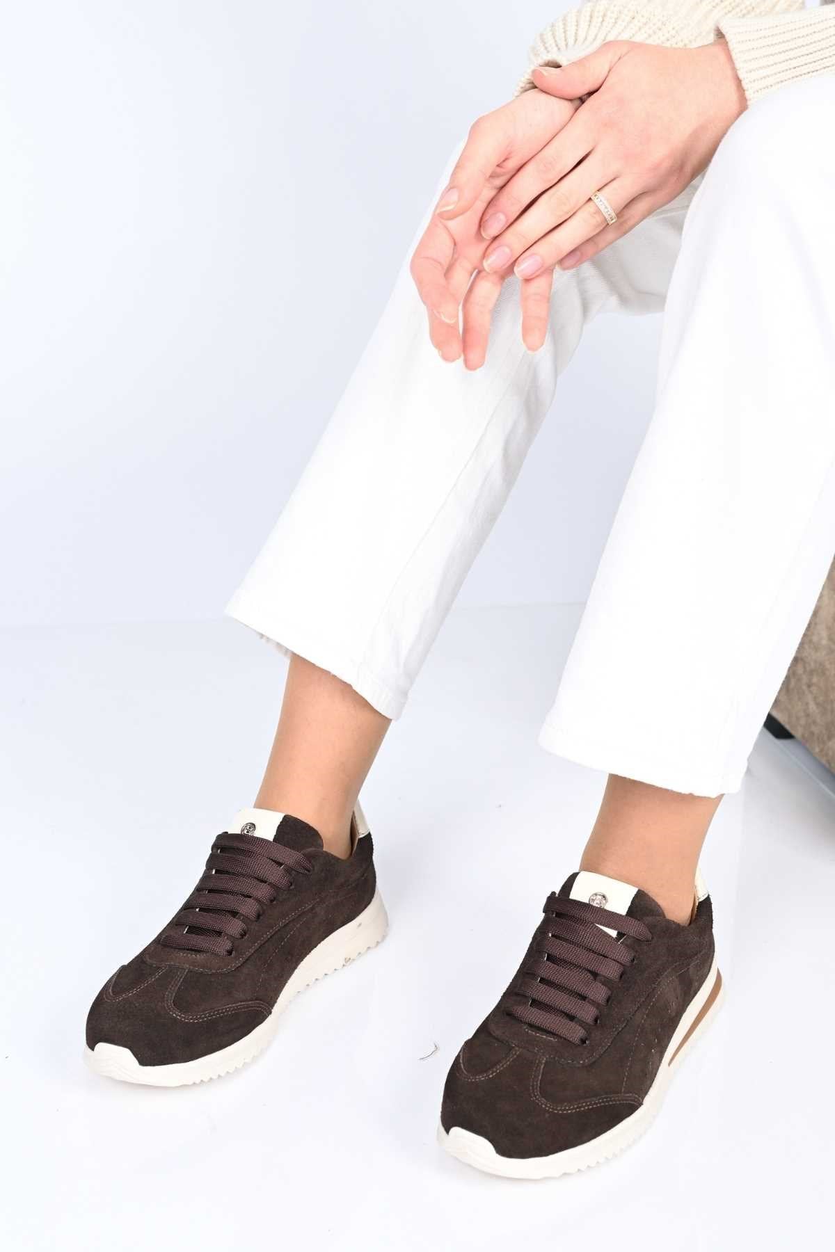 Bestello Lace-Up EVA Sole Genuine Leather Sneakers 338-7110 Women's Shoes
