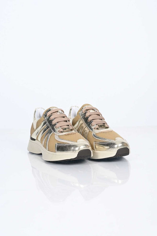 Bestello Lace-Up Thermo Sole Textile Genuine Leather Sneakers 338-7106 Women's Shoes
