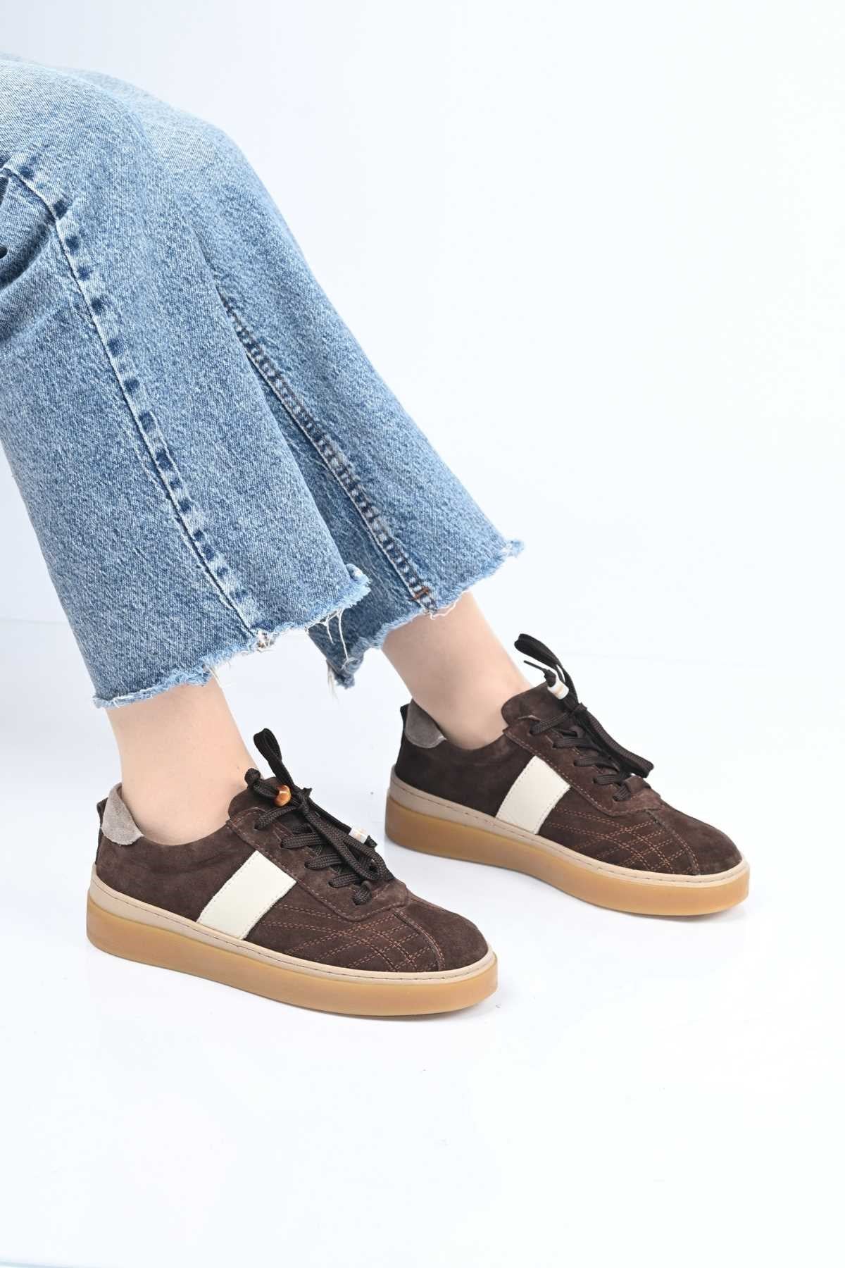 Bestello Lace-Up Genuine Leather Sneakers with Thermo Sole 345-1428 Women's Shoes