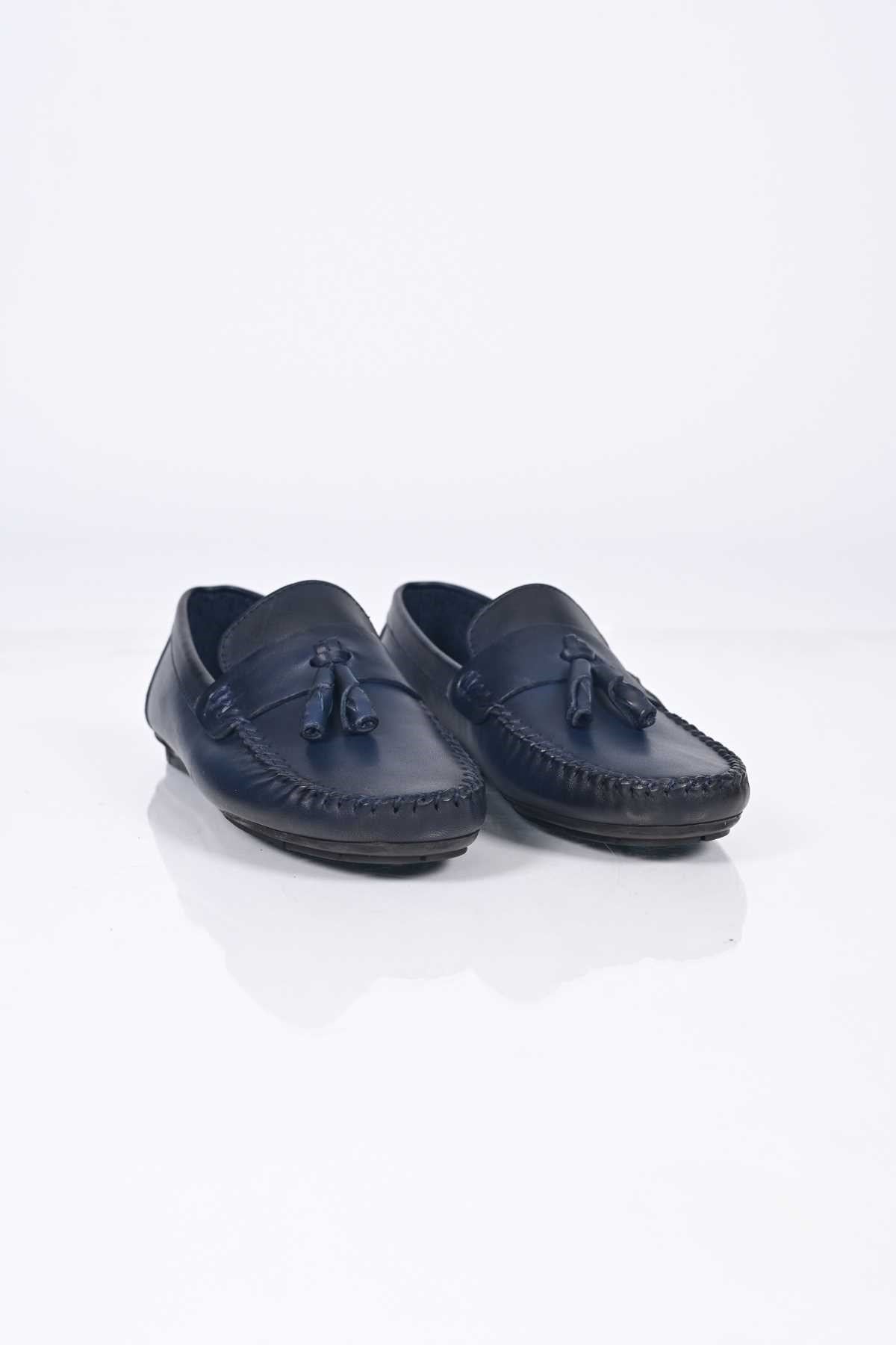 Bestello Genuine Leather Loafers with Tassels, Slip-On, Polyurethane Sole, 028-2021-26Y Men's Shoes