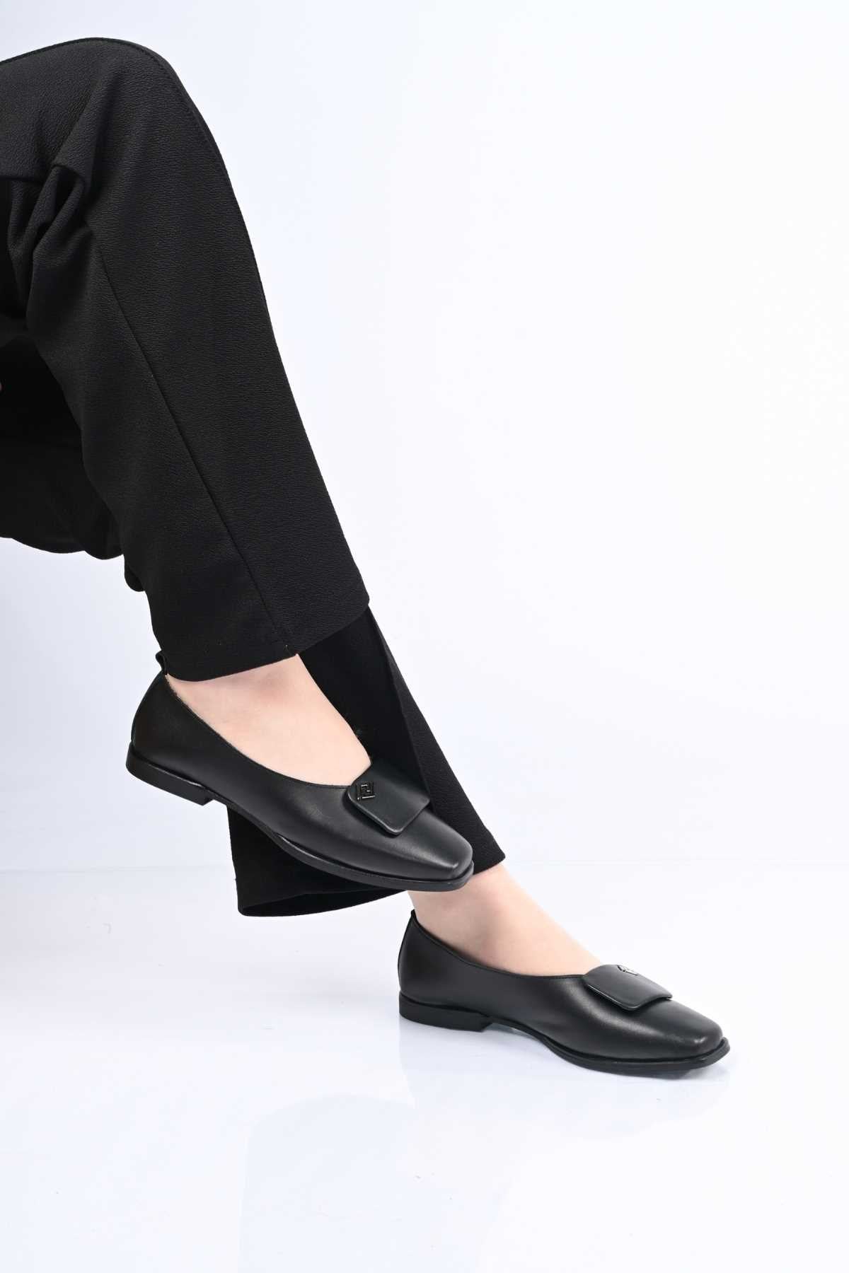 Bestello Genuine Leather Ballet Flats with Buckle, Laceless, Jurdan Sole 343-089-110 Women's Shoes