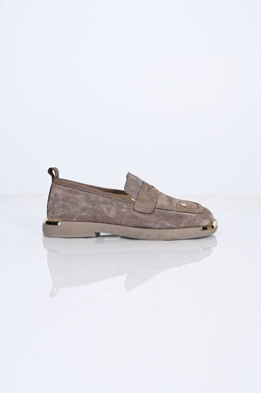 Bestello Genuine Leather Loafer with Buckle Detail, Thermo Sole, Slip-On, 338-7082 Women's Shoes