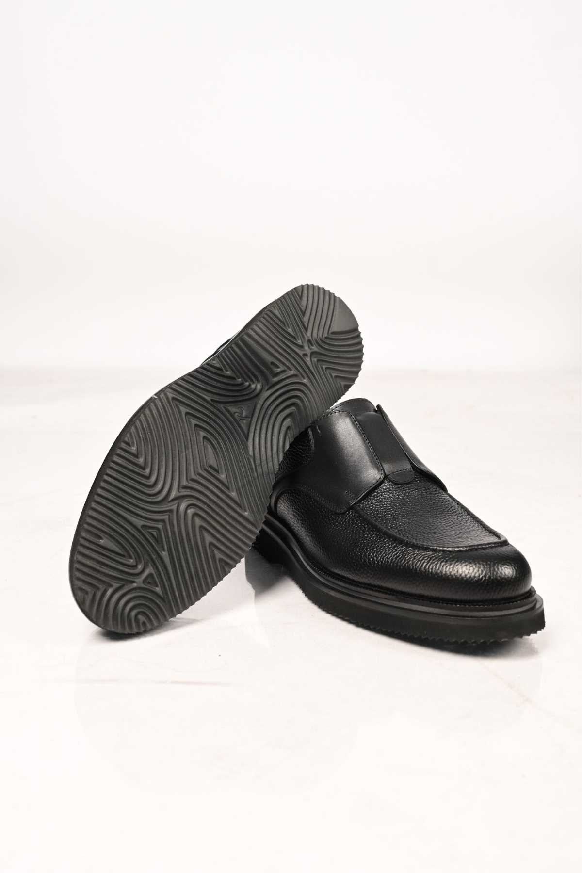 Bestello Slip-On Genuine Leather Loafers with Elastic and EVA Sole 172-65114 Men's Shoes