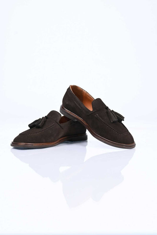 Bestello Genuine Leather Loafer with Tassels, Slip-On, Jordan Sole 332-26175 Women's Shoes