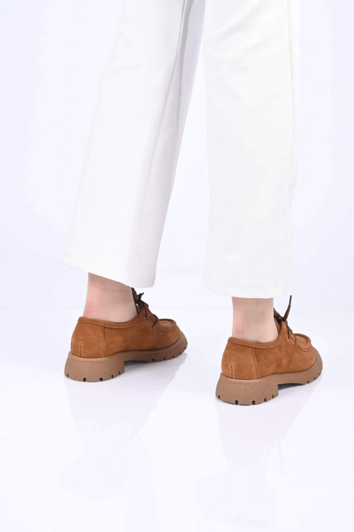 Bestello Lace-Up Genuine Leather Loafers with Thermo Sole 345-4247 Women's Shoes