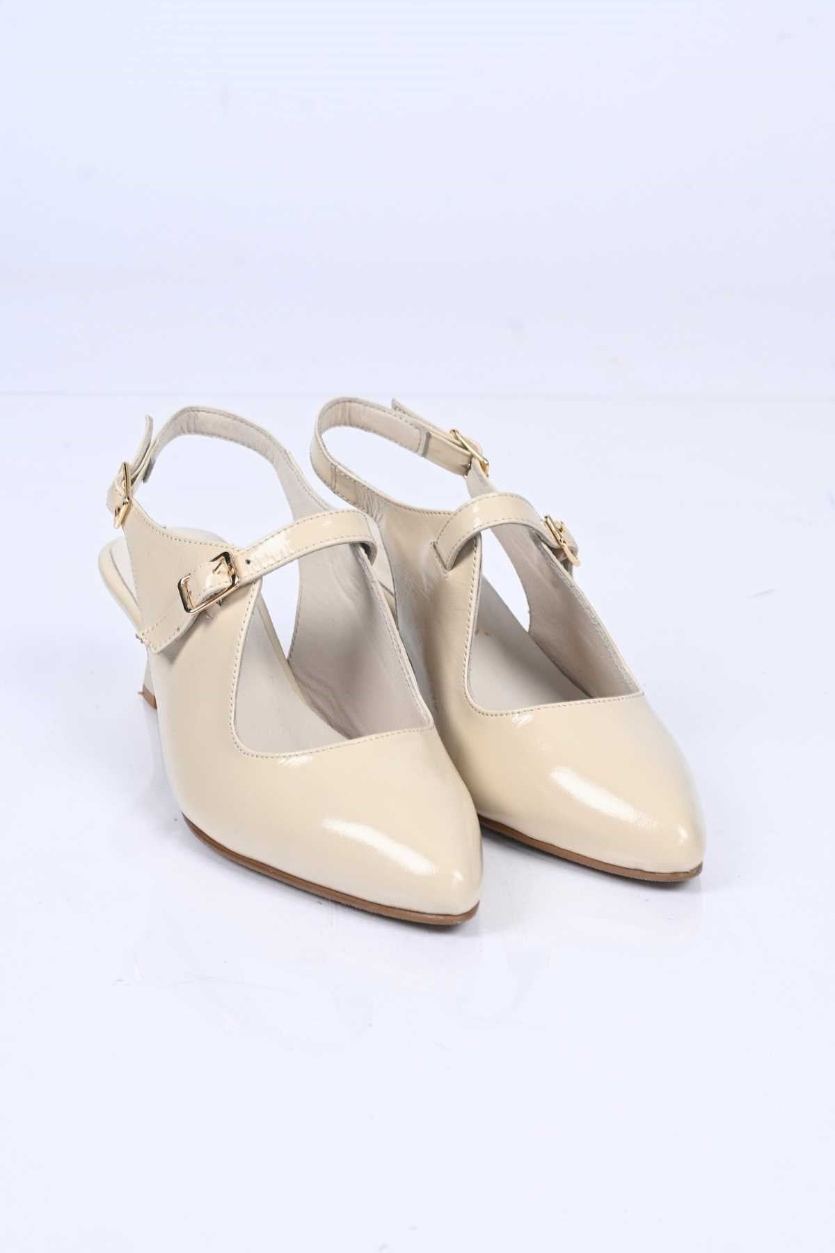 Bestello Slip-On Genuine Leather Open-Back Pointed-Toe Stiletto Heel Shoes with Neolite Sole 342-561 Women's Shoes