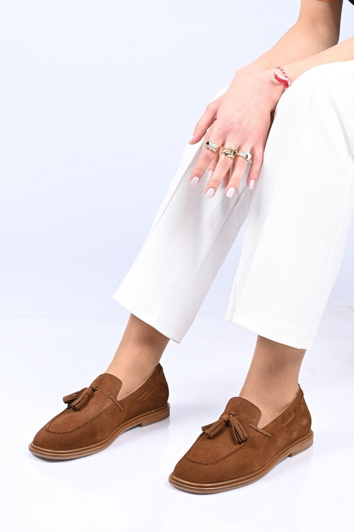 Bestello Genuine Leather Loafer with Tassels, Slip-On, Jordan Sole 332-26175 Women's Shoes
