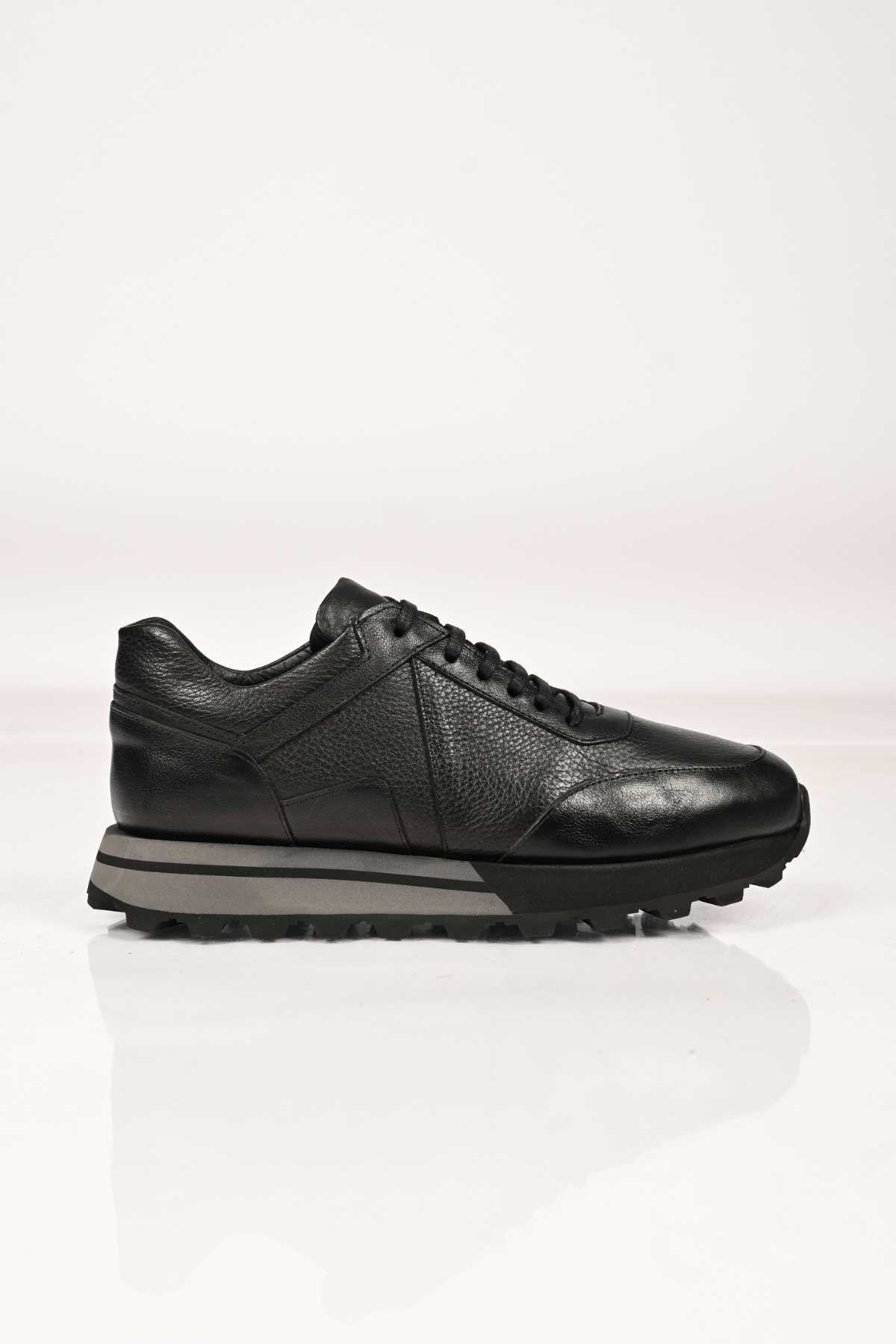 Bestello Lace-Up Genuine Leather Sneakers with EVA Sole 172-64176 Men's Shoes