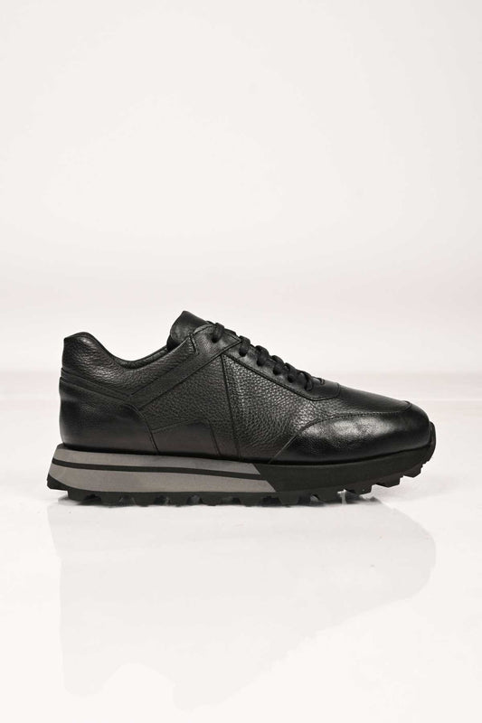 Bestello Lace-Up Genuine Leather Sneakers with EVA Sole 172-64176 Men's Shoes
