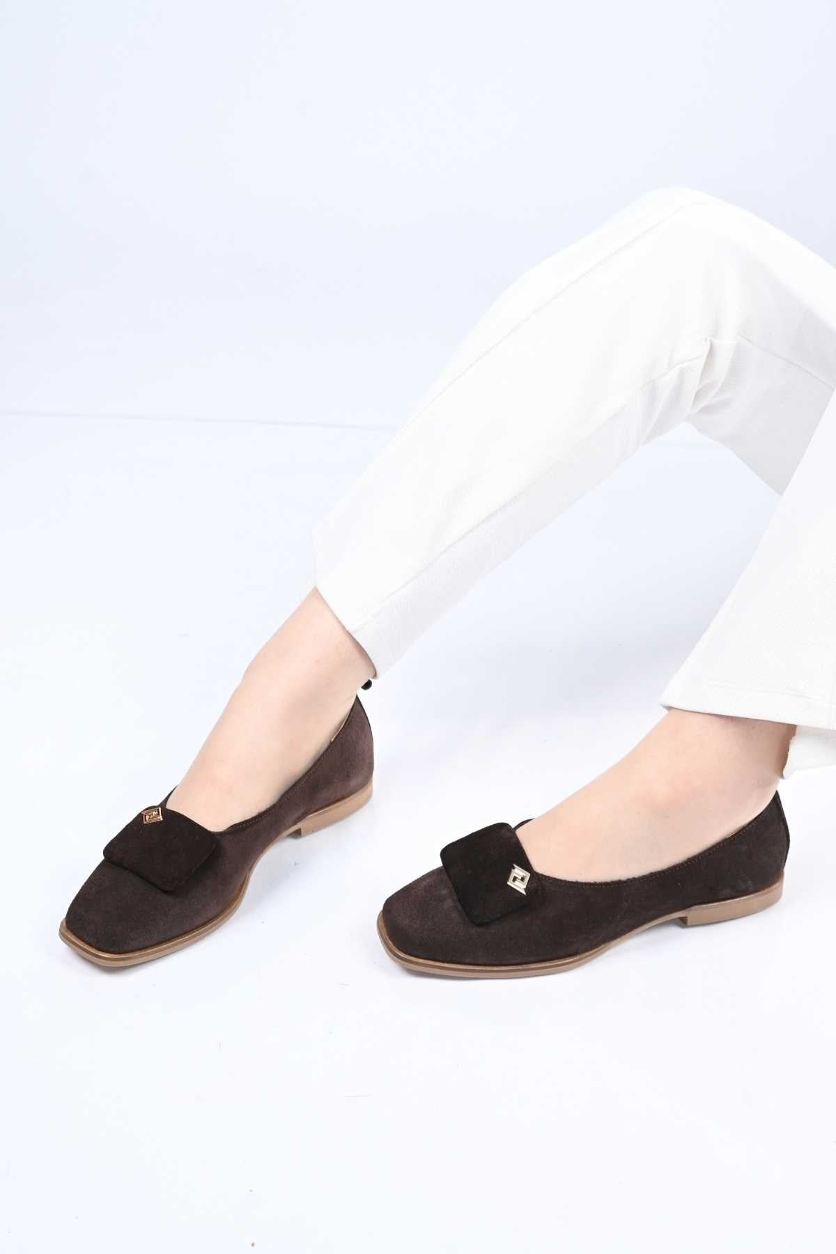 Bestello Genuine Leather Ballet Flats with Buckle, Laceless, Jurdan Sole 343-089-110 Women's Shoes