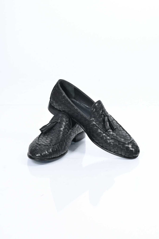 Bestello Slip-On Tassel Braided Genuine Leather Classic Shoes with Neolite Sole 333-2357 Men's Shoes