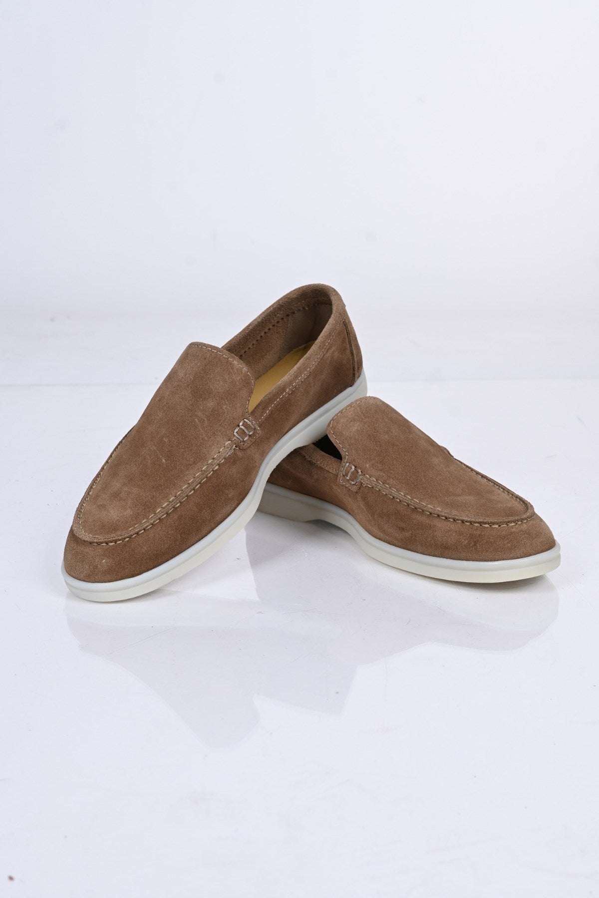 Bestello Slip-On Genuine Leather Loafers with Rubber Sole 028-2000 Men's Shoes