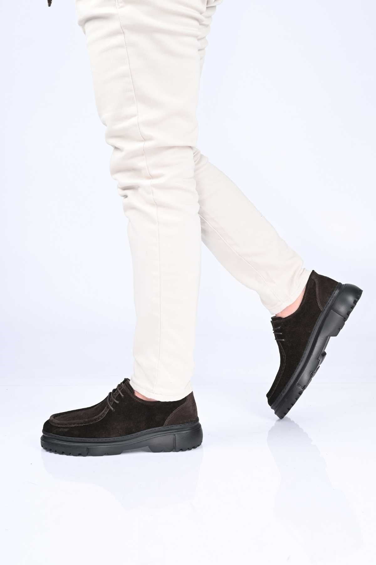 Bestello Lace-Up Genuine Leather Casual Men's Shoes with EVA Sole 179-100
