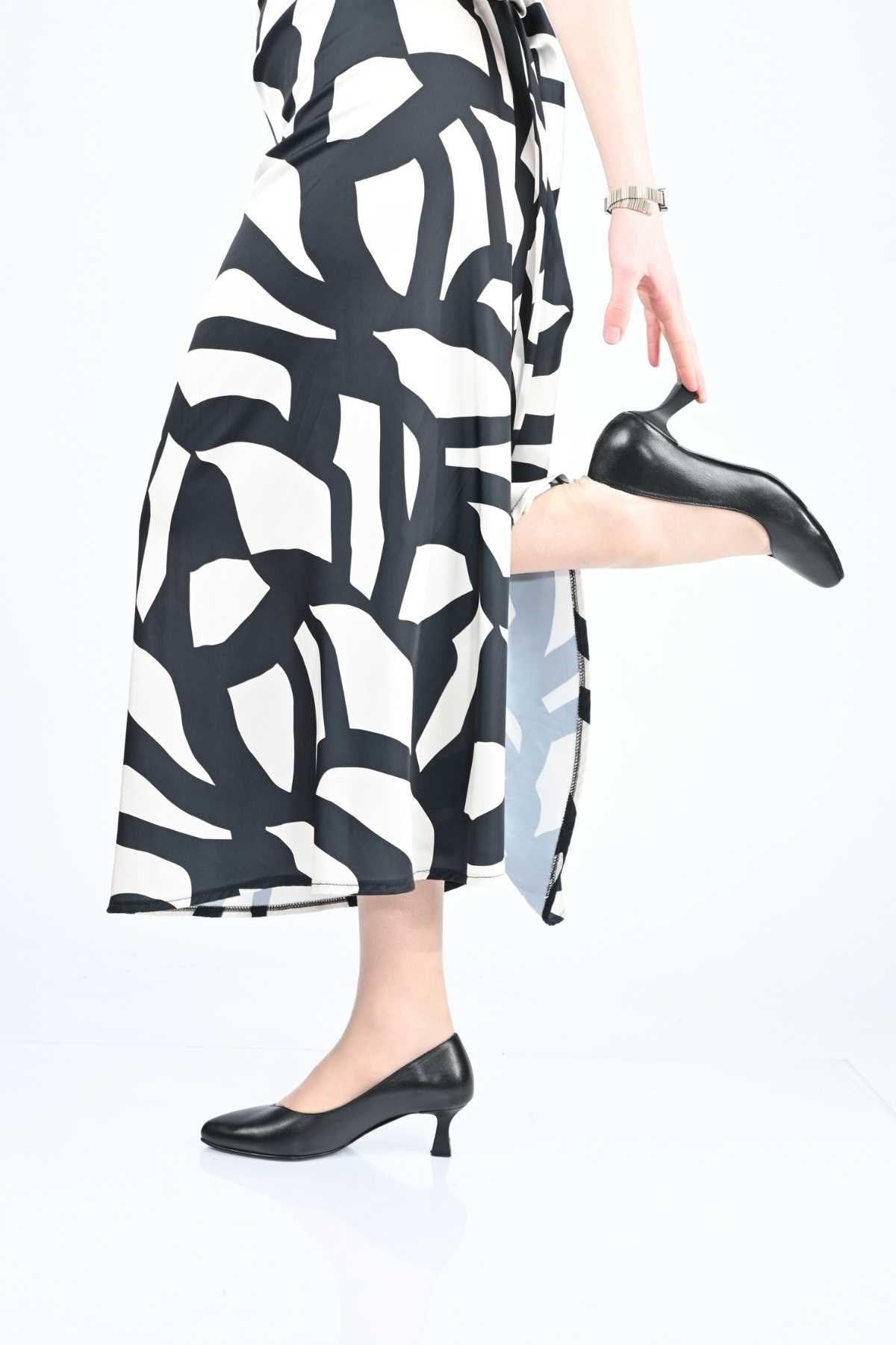 Bestello Genuine Leather Slip-On Shoes with Neolite Sole and Thin Heel 342-526 Women's Shoes