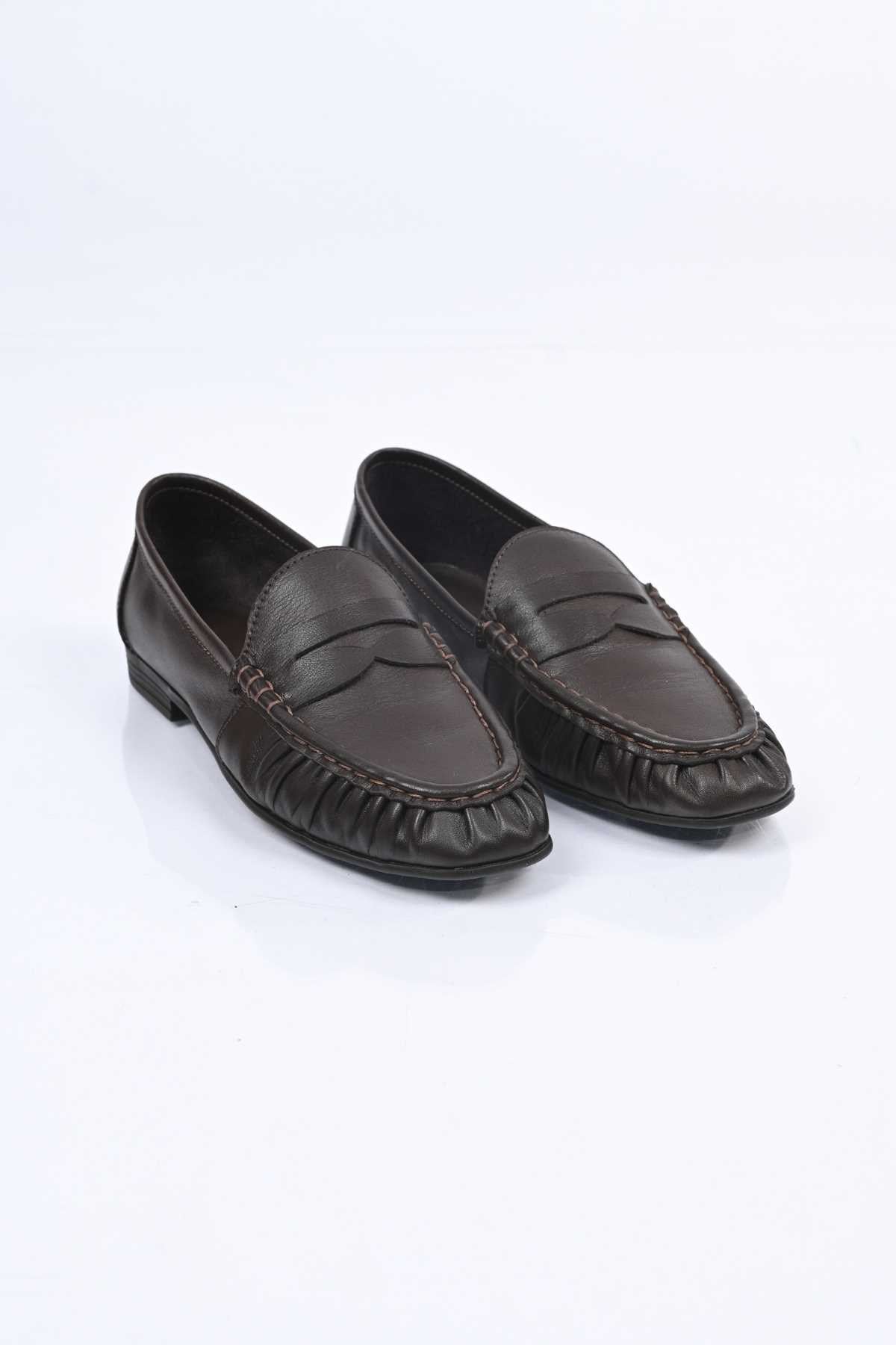 Bestello Genuine Leather Loafer with Elasticized Slip-On Design and TPU Sole 343-265-2660 Women's Shoes