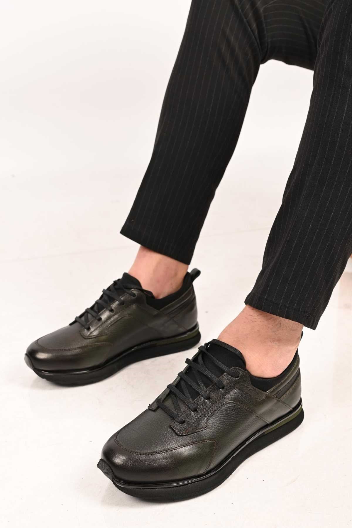 Bestello Lace-Up Genuine Leather Casual Men's Shoes with EVA Sole 172-64190