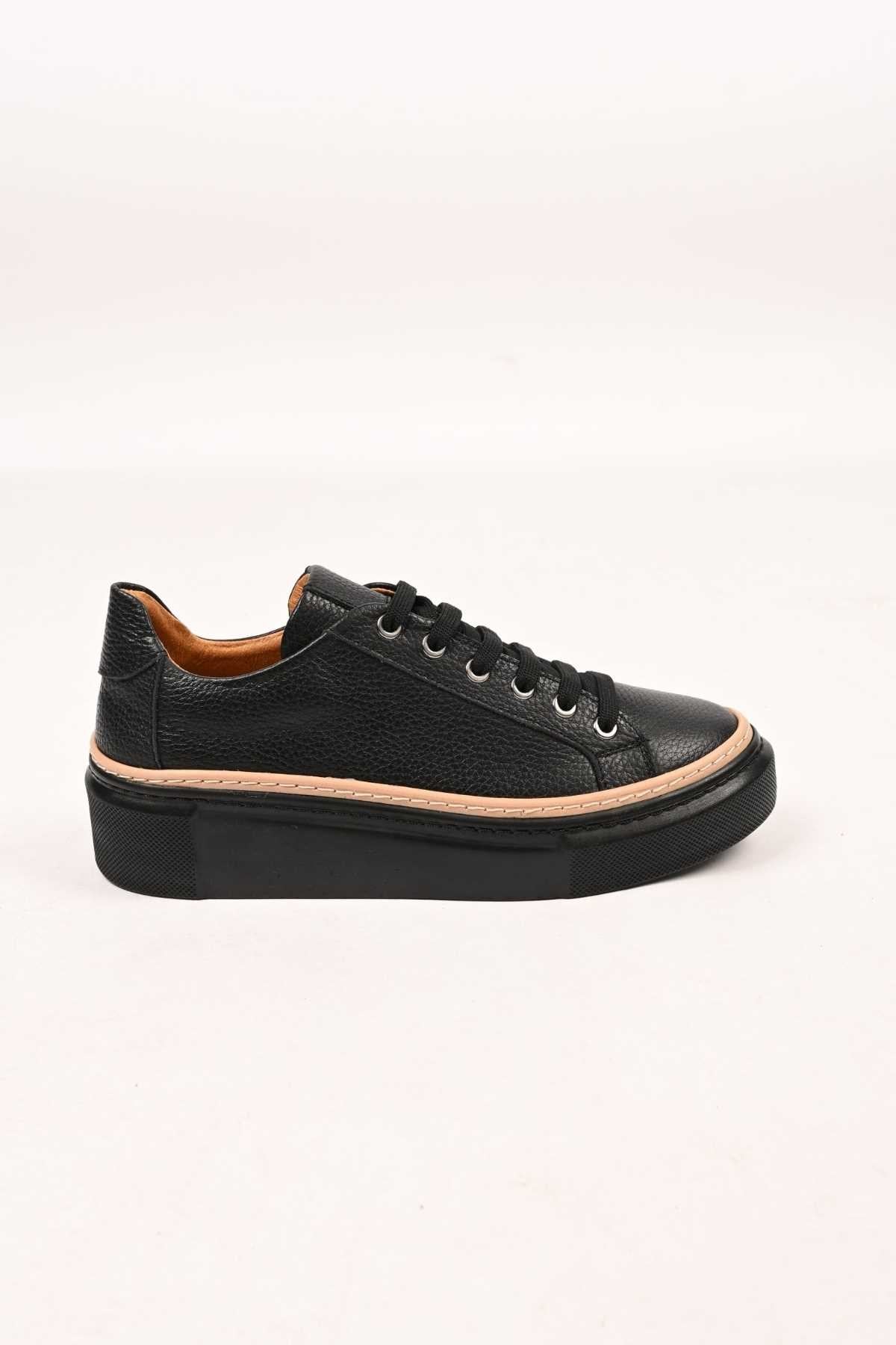 Bestello Lace-Up Genuine Leather Casual Women's Shoes with Poly Sole 334-5022-09 Women's Shoes