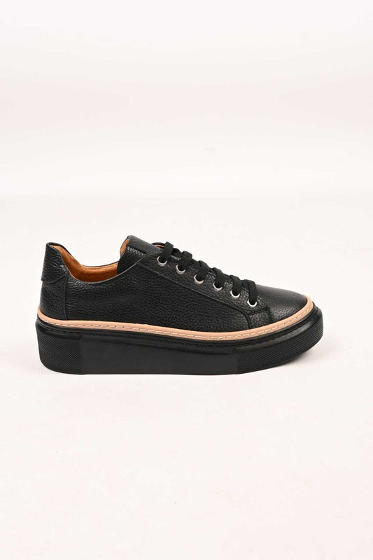 Bestello Lace-Up Genuine Leather Casual Women's Shoes with Poly Sole 334-5022-09 Women's Shoes