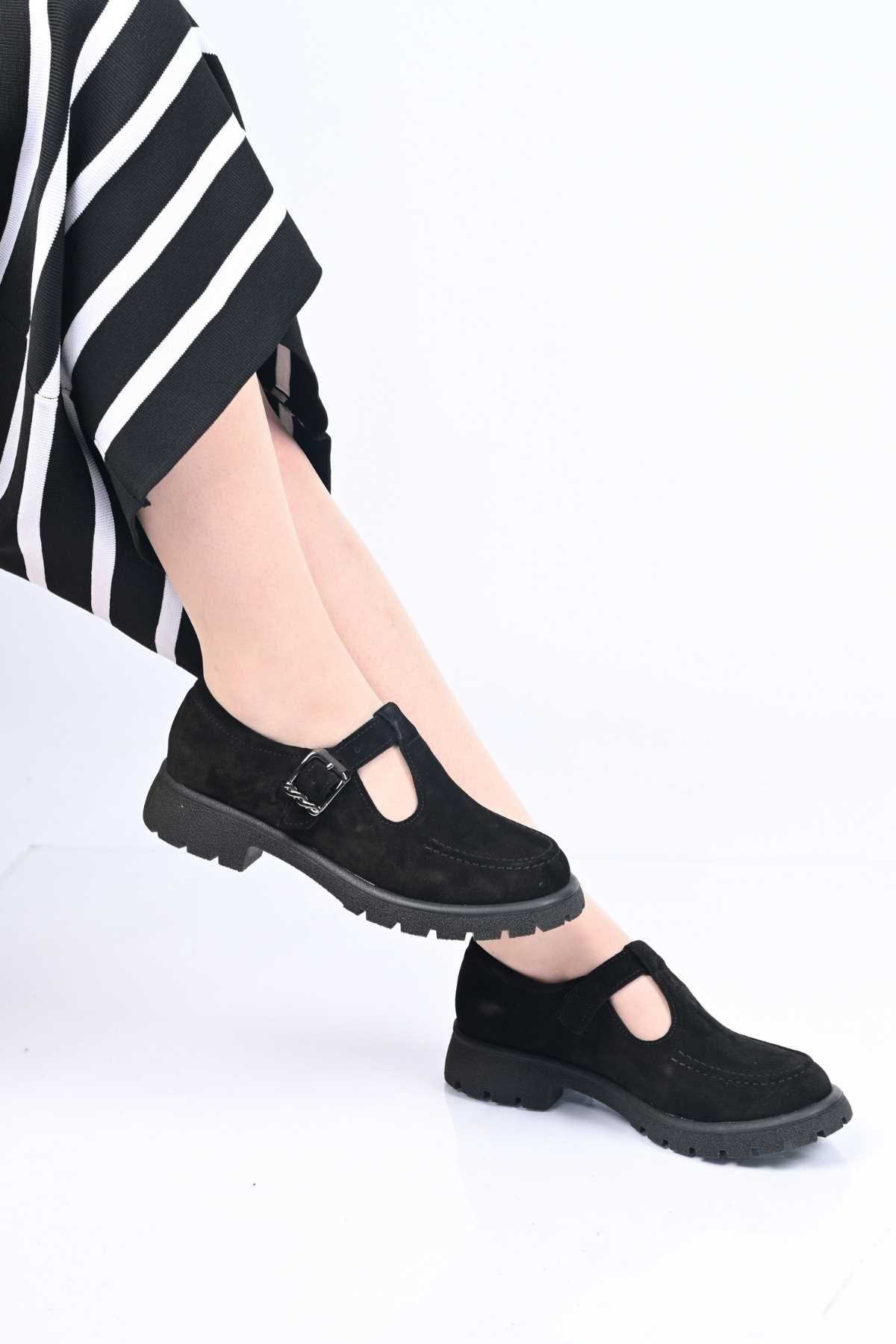 Bestello Slip-On with Belt Buckle, Thermo Sole, Genuine Leather Casual 345-4223 Women's Shoes