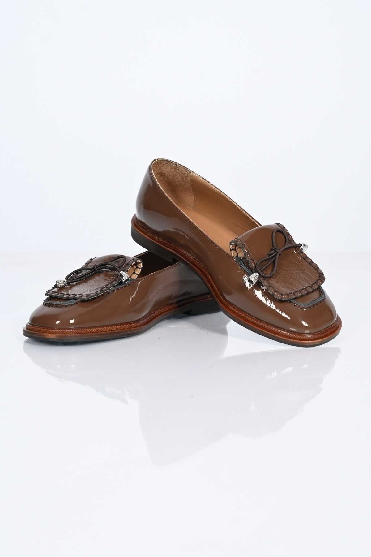 Bestello Laceless Loafer with Saddle Detail, Genuine Leather, Patent Finish, Jurdan Sole, 332-26146 Women's Shoes