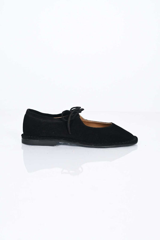 Bestello Lace-Up Genuine Leather Ballet Flats with Thermo Sole 332-25520 Women's Shoes