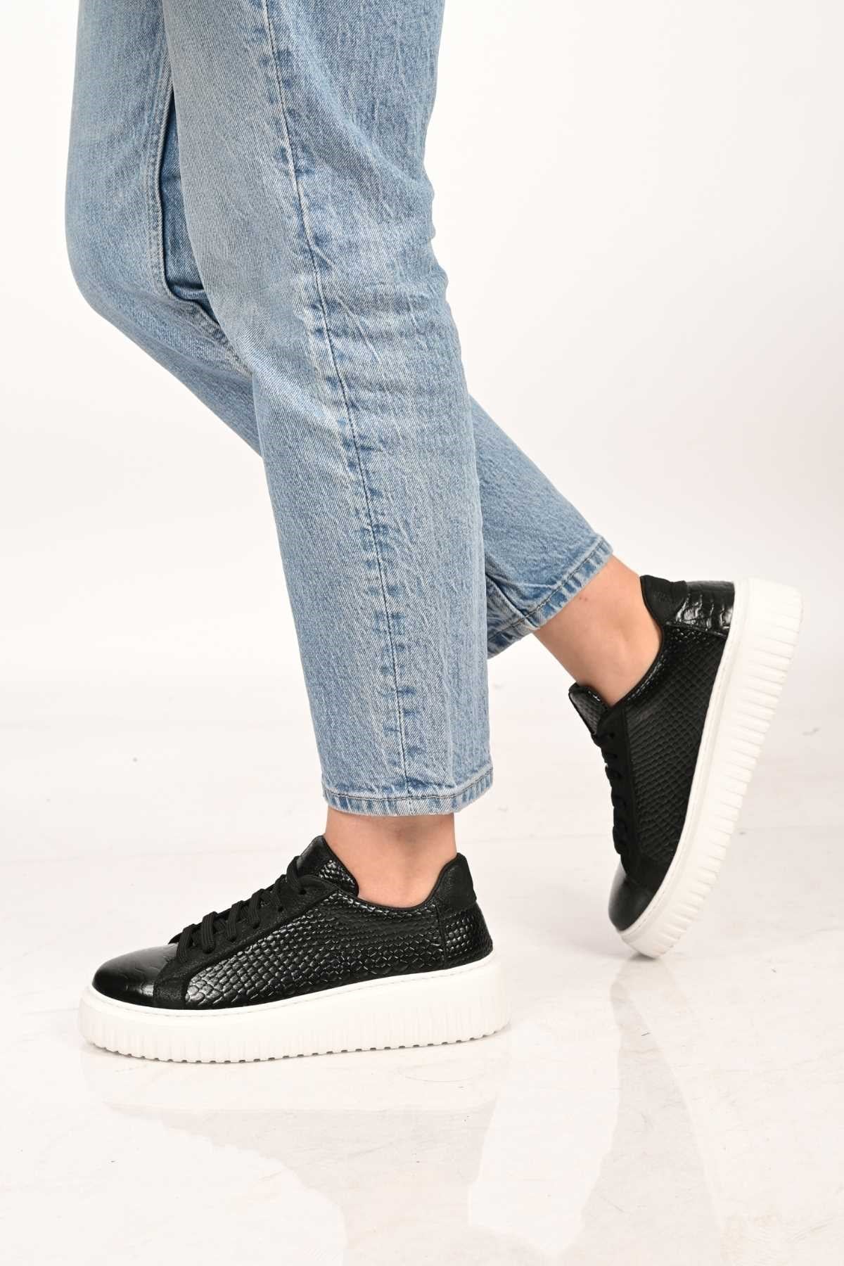Bestello Lace-Up EVA Sole Genuine Leather Sneakers 101-4406-01 Women's Shoes