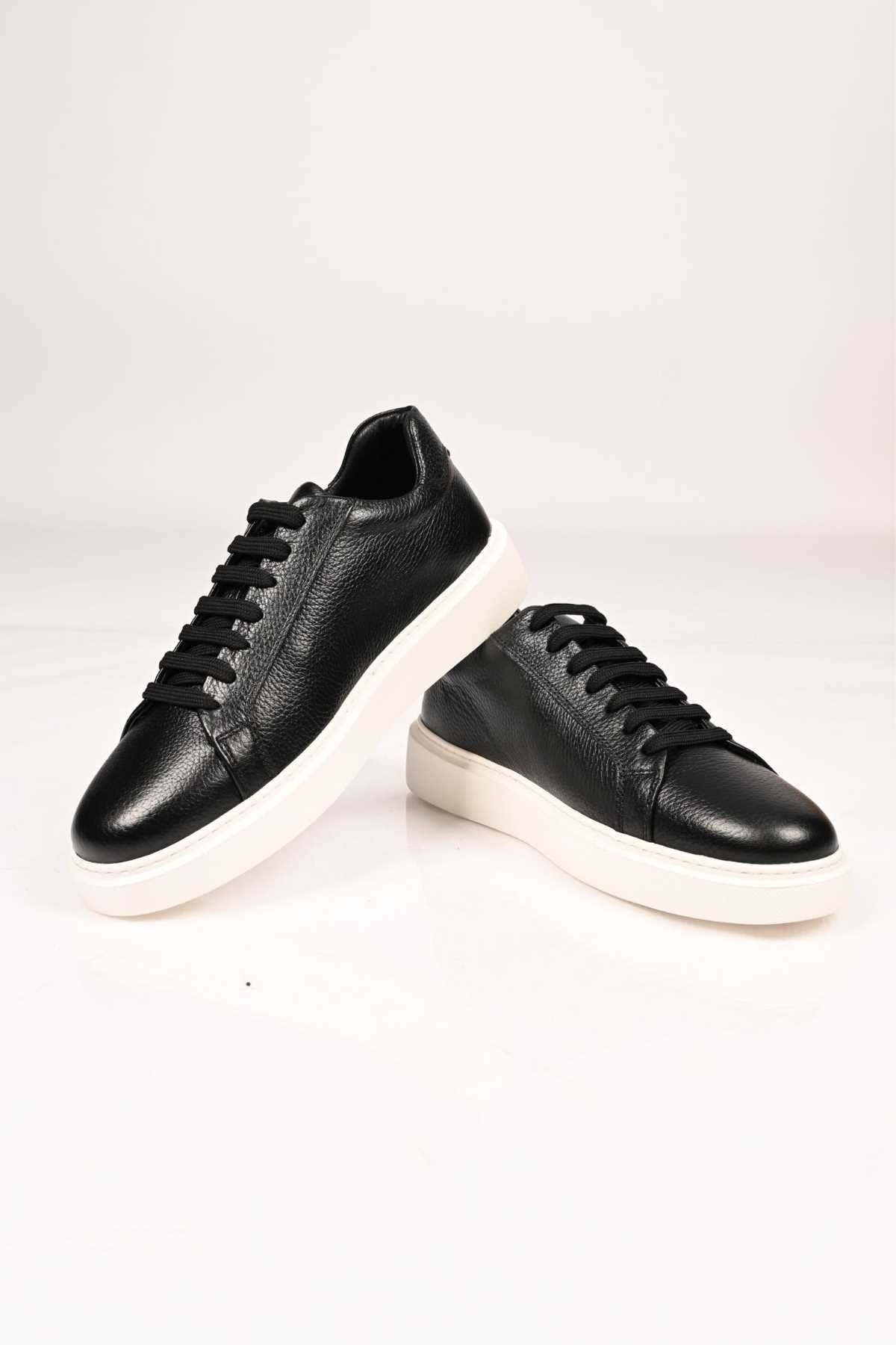 Bestello Lace-Up Genuine Leather Sneakers with EVA Sole 174-22040 Men's Shoes