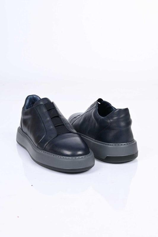 Bestello Slip-On Elastic EVA Sole Genuine Leather Sneakers 174-1982 Men's Shoes