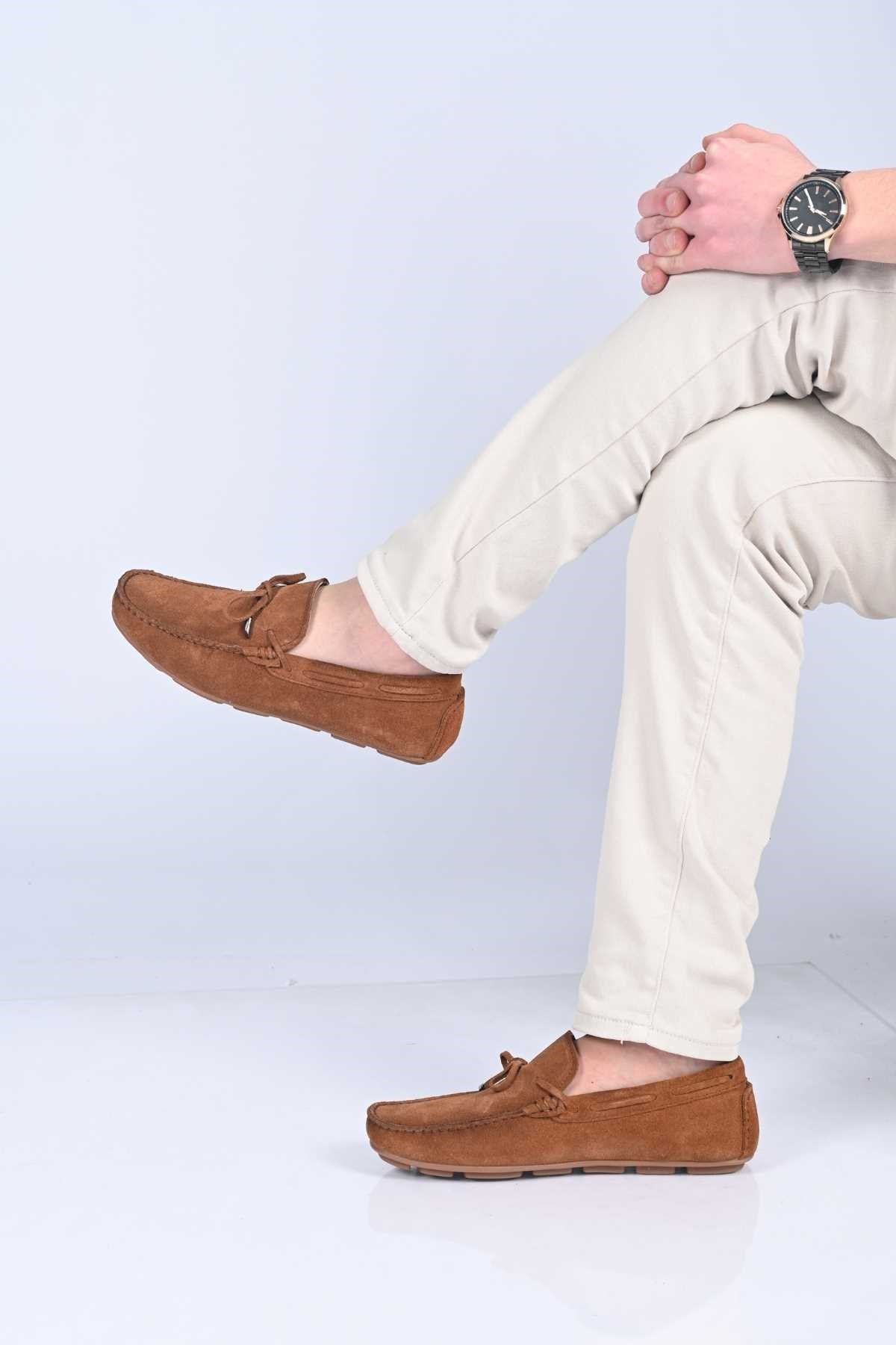 Bestello Slip-On Loafers with Bow, Polyurethane Sole, Genuine Leather, 028-1041 Men's Shoes