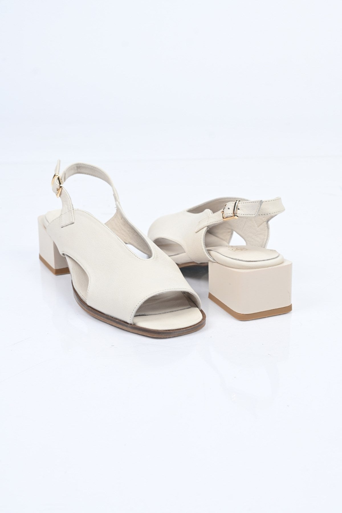 Bestello Genuine Leather Sandals with Strapless Belt Detail and Jurdan Sole 342-172 Women's Sandals