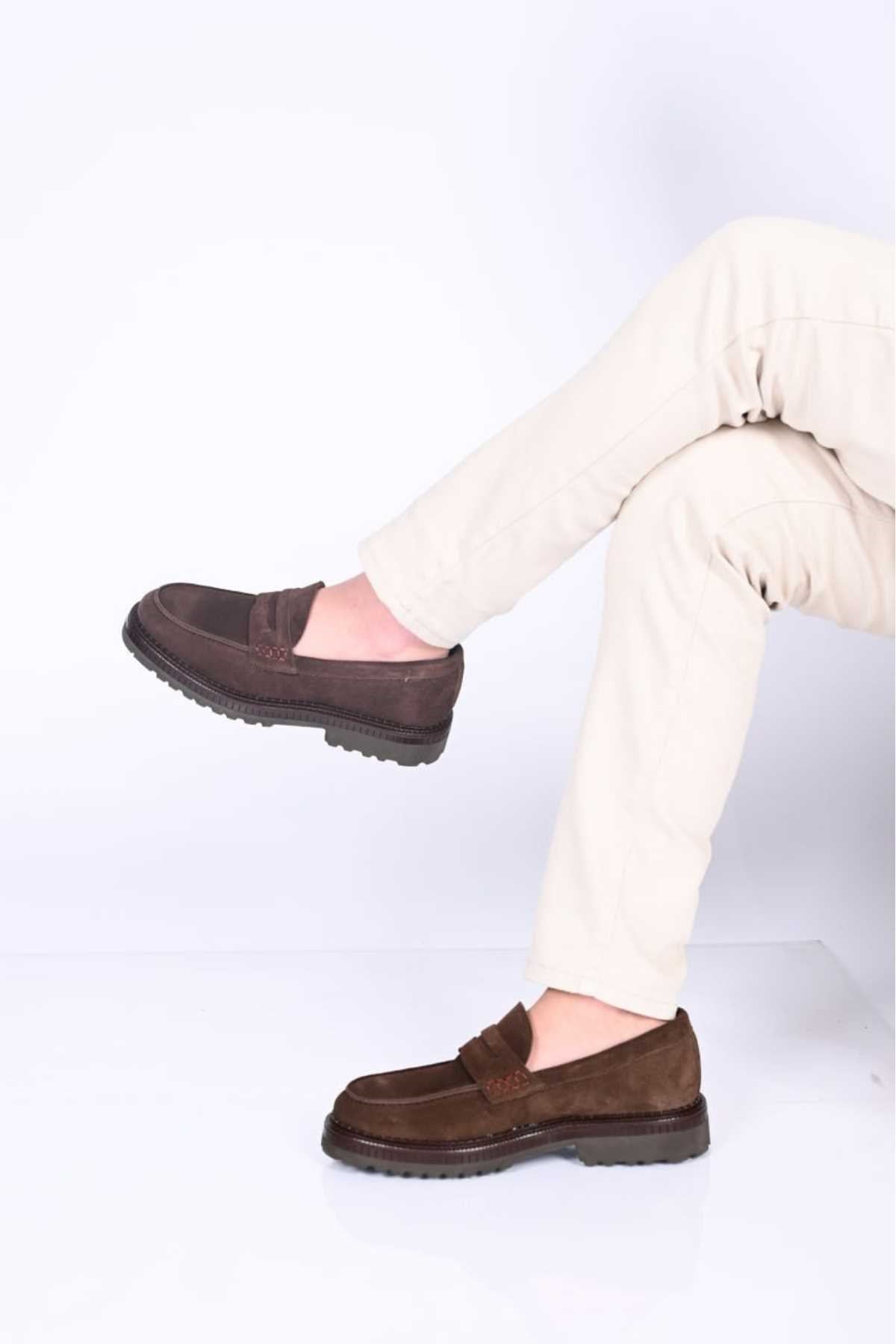 Bestello Slip-On Genuine Leather Loafers with EVA Sole 174-802 Men's Shoes