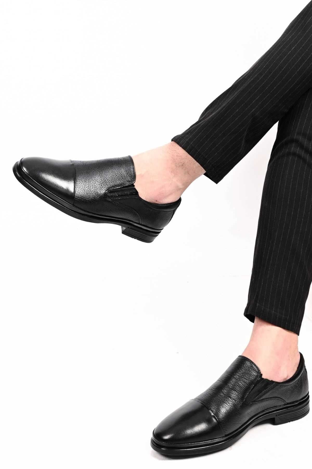 Bestello Slip-On Genuine Leather Comfort Shoes with Rubber Sole 333-1948 Men's Shoes