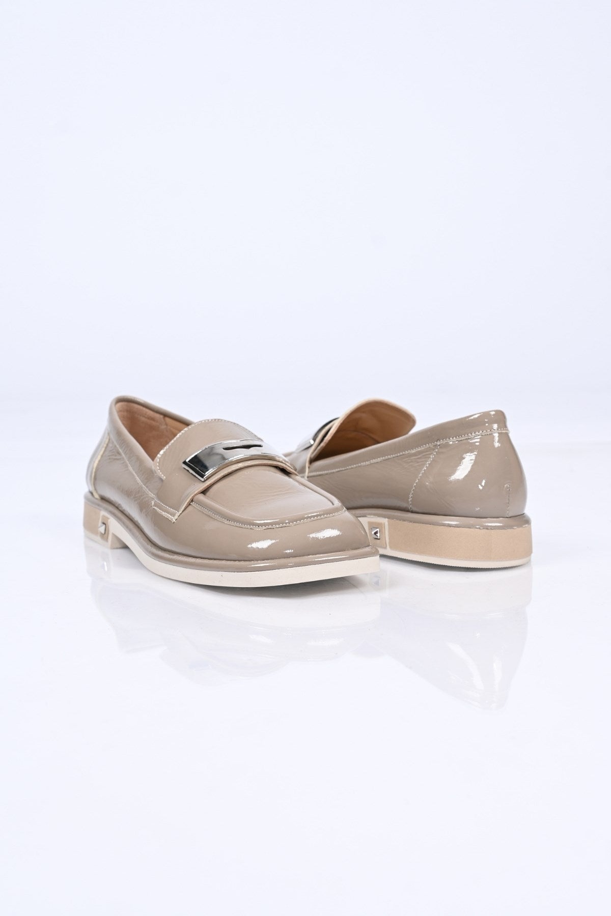 Bestello Genuine Leather Loafer with Buckle, Slip-On, Thermo Sole 340-1988 Women's Shoes