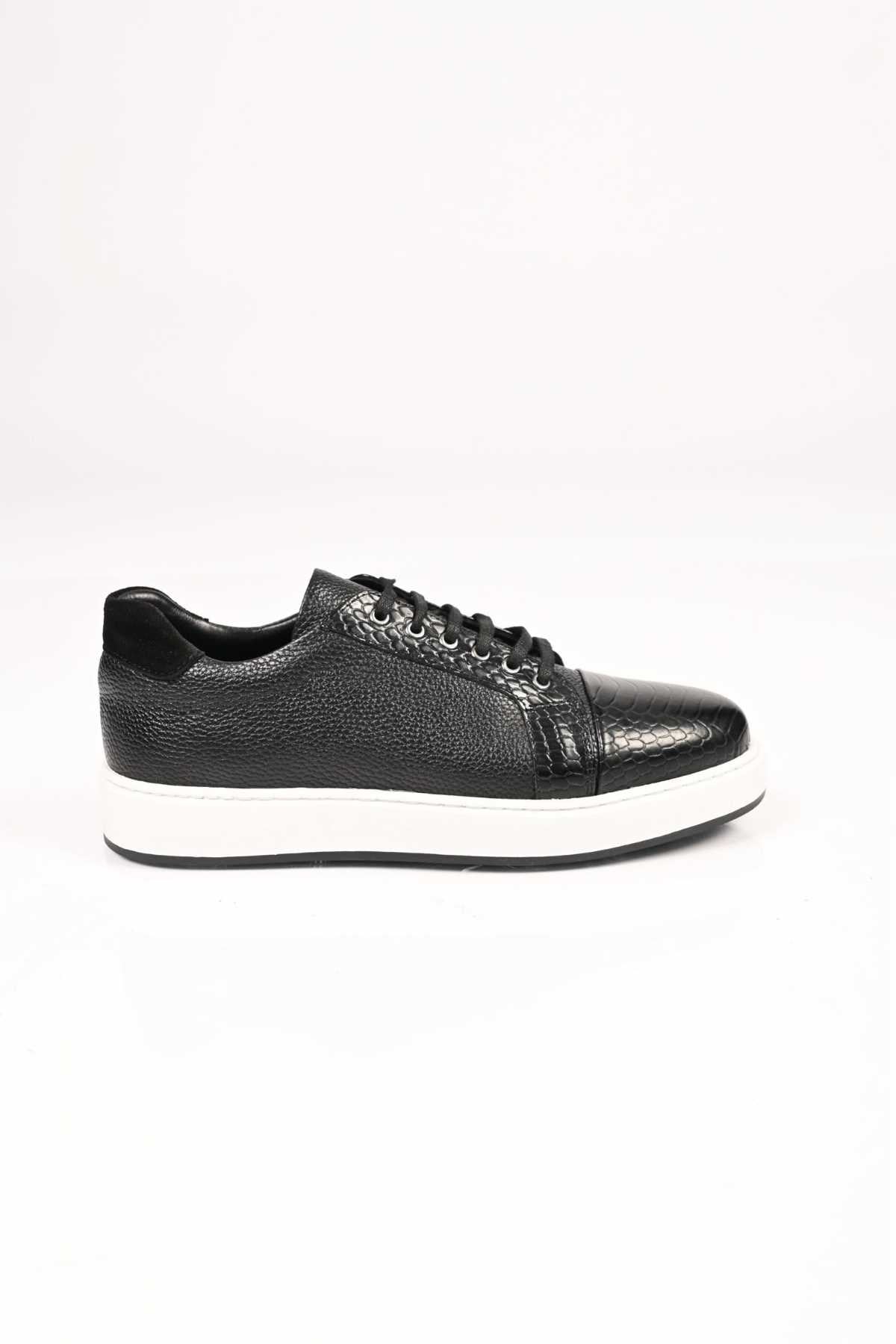 Bestello Lace-Up Genuine Leather Sneakers with EVA Sole 172-64340 Men's Shoes