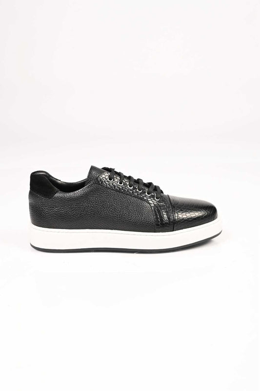 Bestello Lace-Up Genuine Leather Sneakers with EVA Sole 172-64340 Men's Shoes