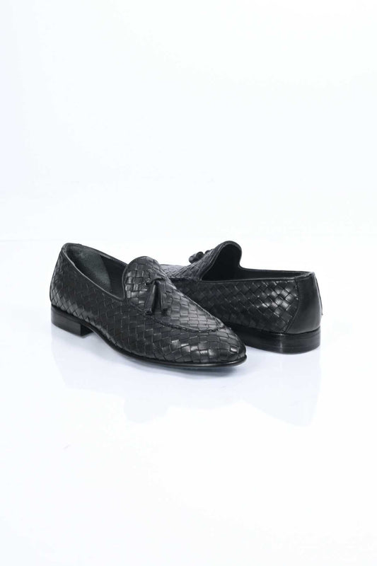 Bestello Slip-On Tassel Braided Genuine Leather Classic Shoes with Neolite Sole 333-2357 Men's Shoes