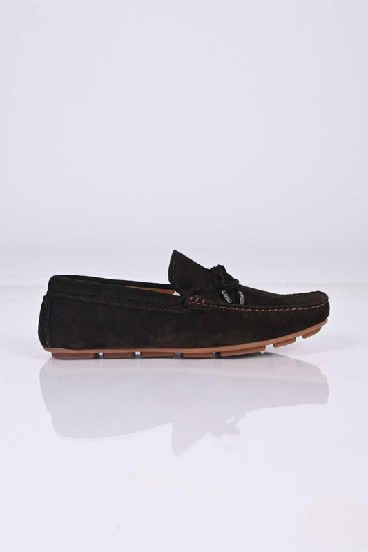 Bestello Slip-On Loafers with Bow, Polyurethane Sole, Genuine Leather, 028-1041 Men's Shoes
