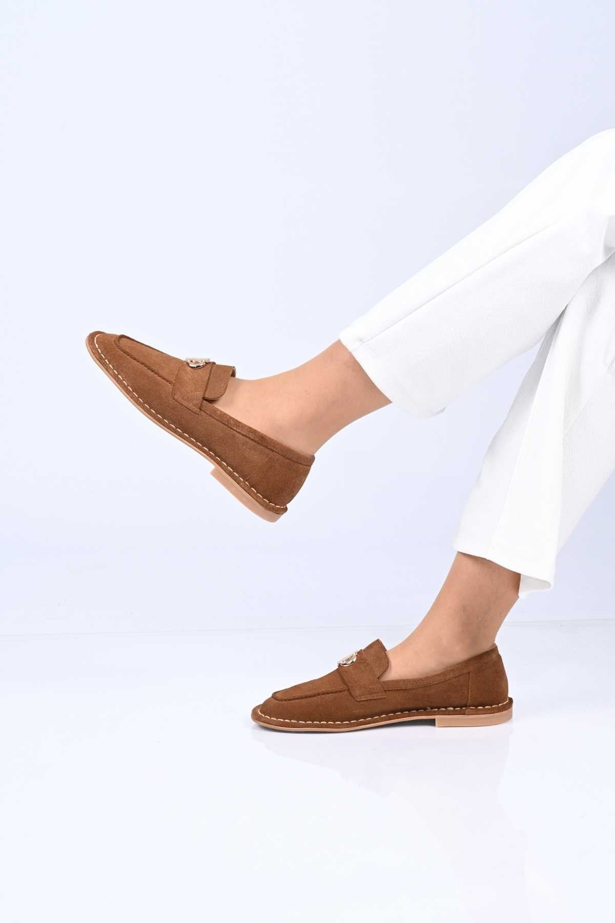 Bestello Genuine Leather Loafer with Buckle, Slip-On, Thermo Sole 332-25518 Women's Shoes