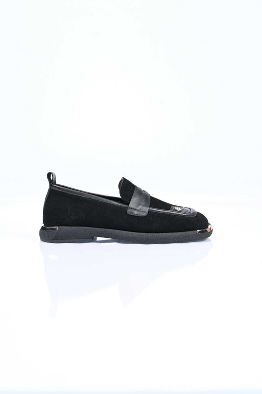 Bestello Genuine Leather Loafer with Buckle Detail, Thermo Sole, Slip-On, 338-7082 Women's Shoes
