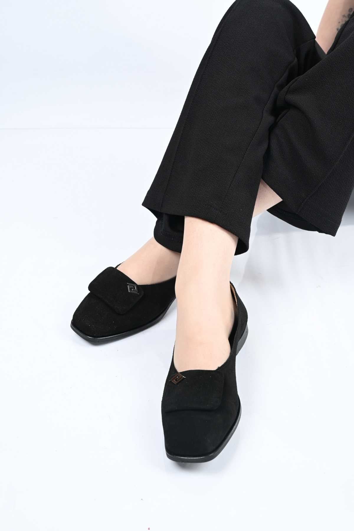 Bestello Genuine Leather Ballet Flats with Buckle, Laceless, Jurdan Sole 343-089-110 Women's Shoes