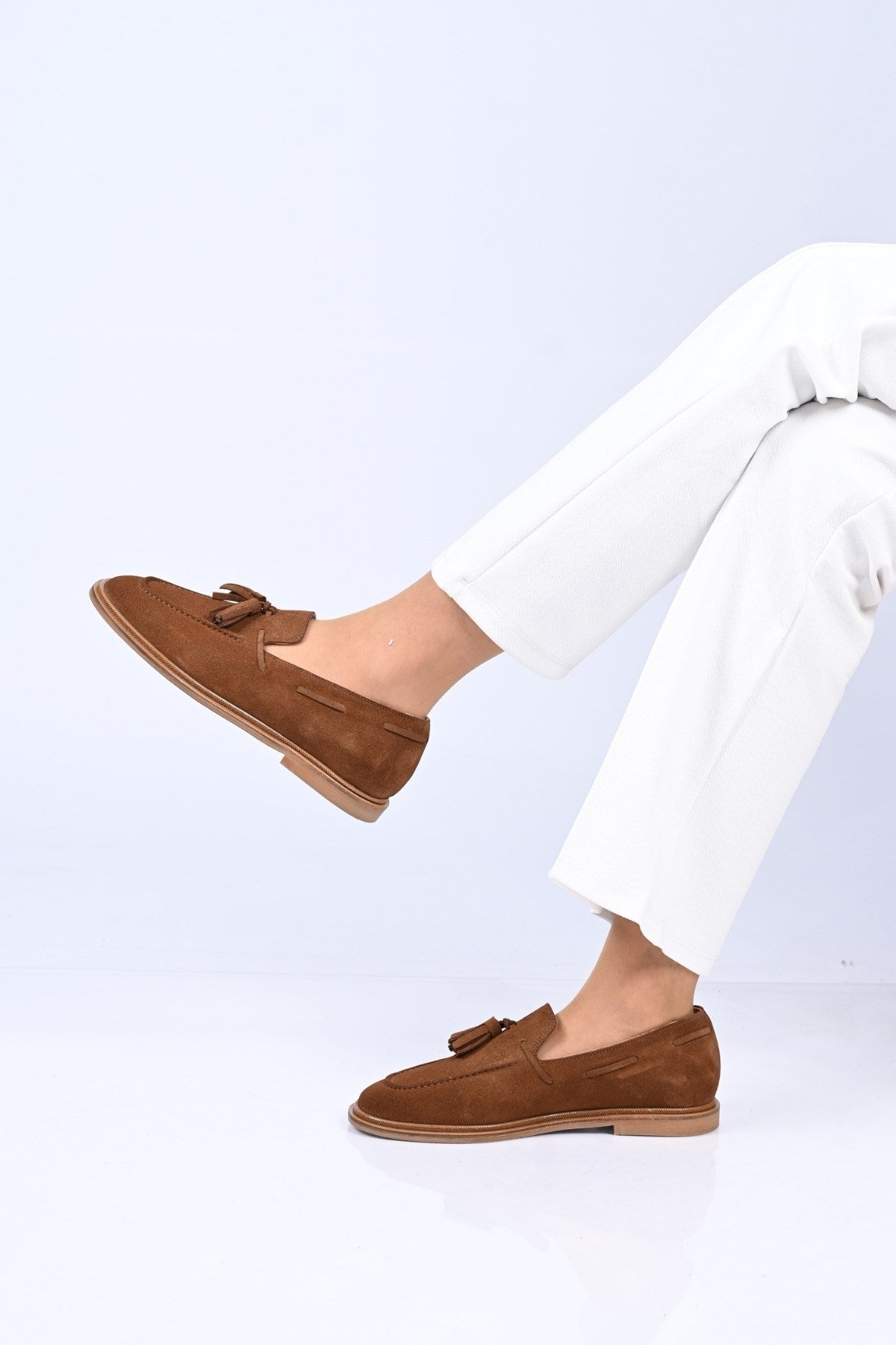 Bestello Genuine Leather Loafer with Tassels, Slip-On, Jordan Sole 332-26175 Women's Shoes