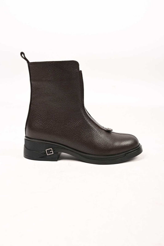 Bestello Slip-On Zip-Up Genuine Leather Casual Boots with Thermo Sole 335-662-17 Women's Boots