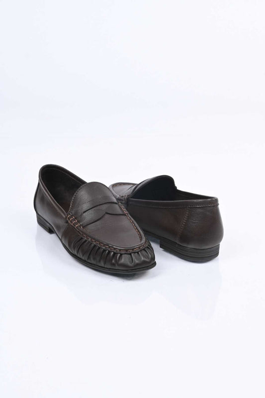 Bestello Genuine Leather Loafer with Elasticized Slip-On Design and TPU Sole 343-265-2660 Women's Shoes