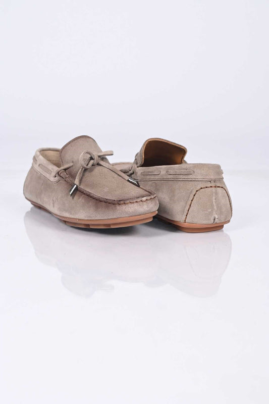 Bestello Slip-On Loafers with Bow, Polyurethane Sole, Genuine Leather, 028-1041 Men's Shoes