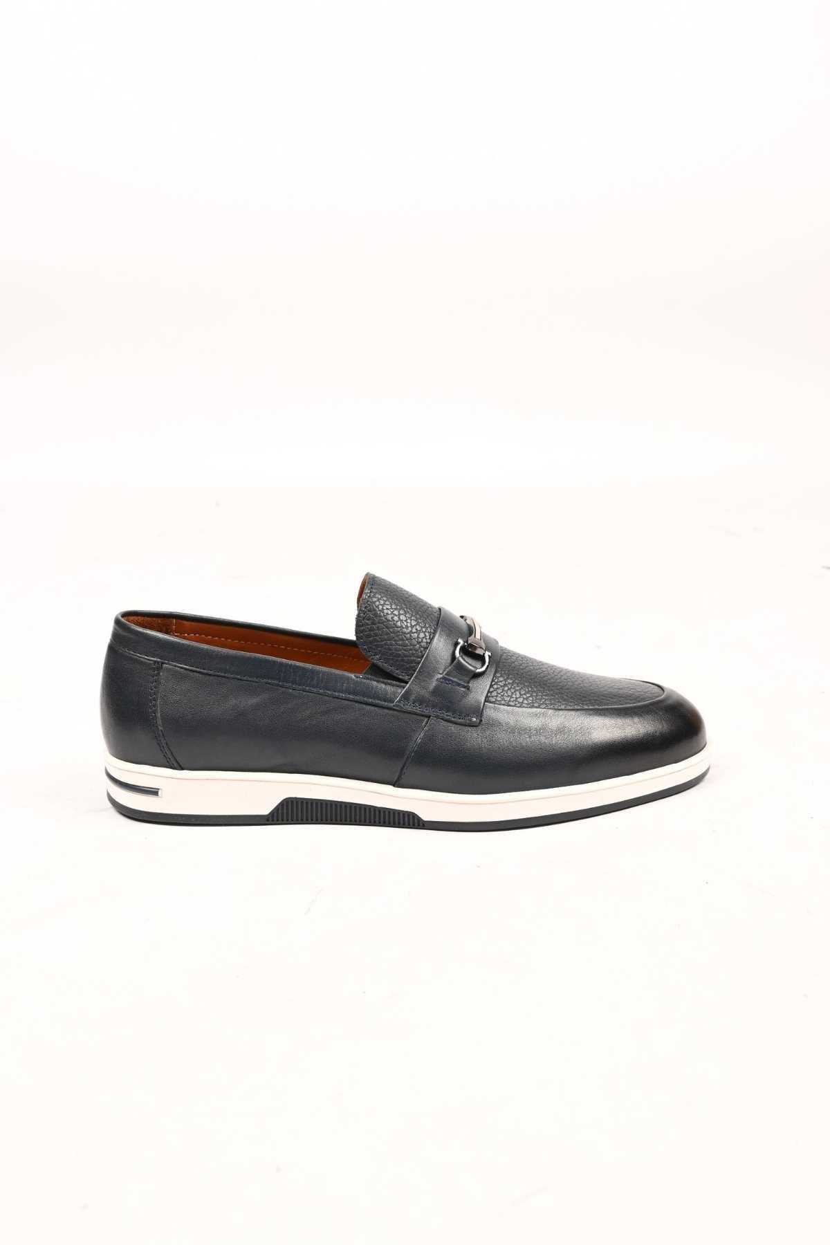 Bestello Slip-On Buckle Loafers with Thermo Sole Genuine Leather 333-5582 Men's Shoes
