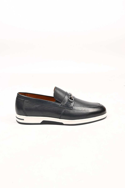 Bestello Slip-On Buckle Loafers with Thermo Sole Genuine Leather 333-5582 Men's Shoes