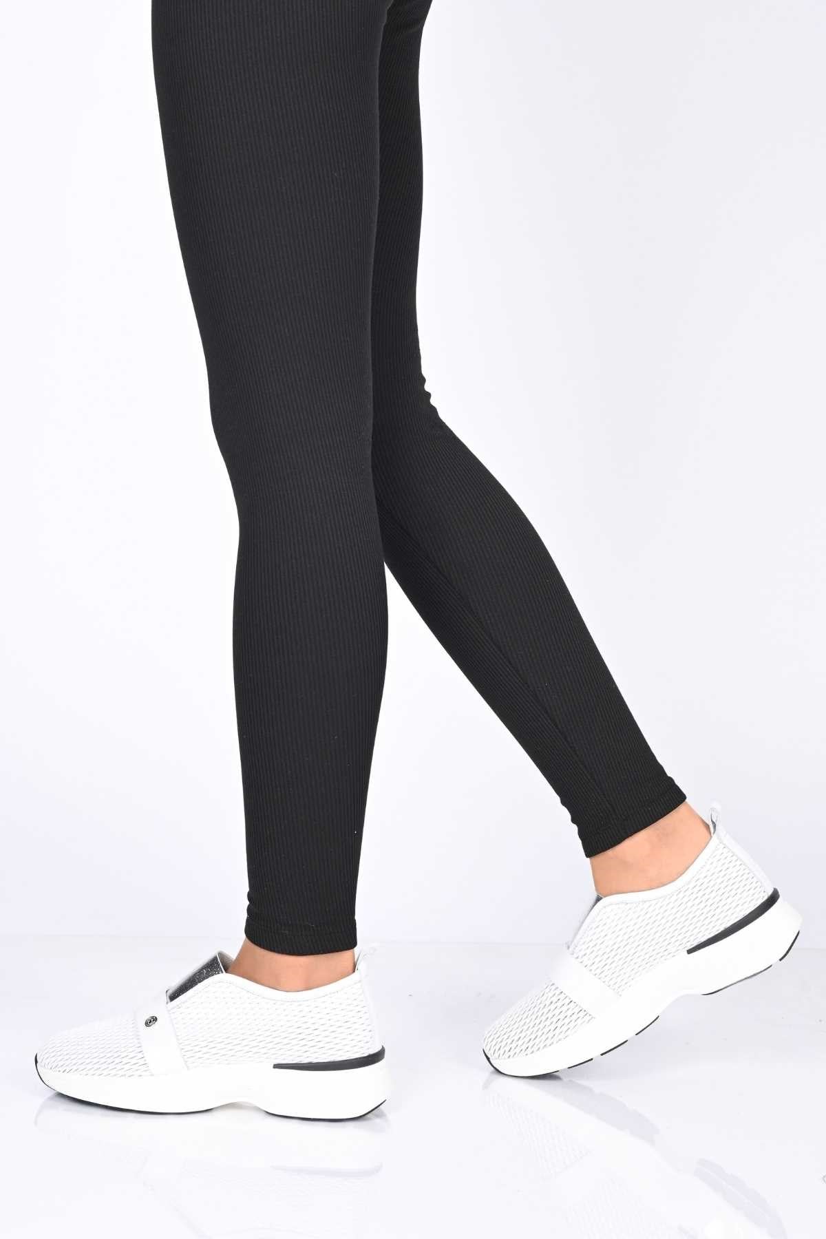 Bestello Slip-On Elastic Sneaker with Staple Detail, Thermo Sole, Genuine Leather, 338-7084 Women's Shoes