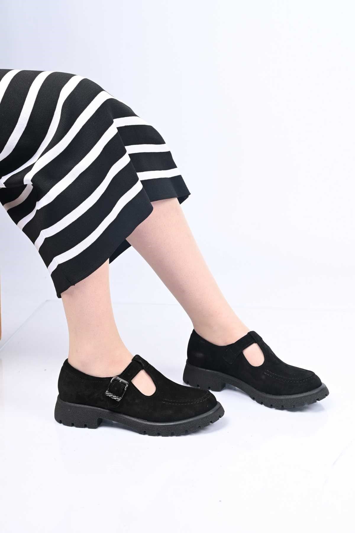 Bestello Slip-On with Belt Buckle, Thermo Sole, Genuine Leather Casual 345-4223 Women's Shoes