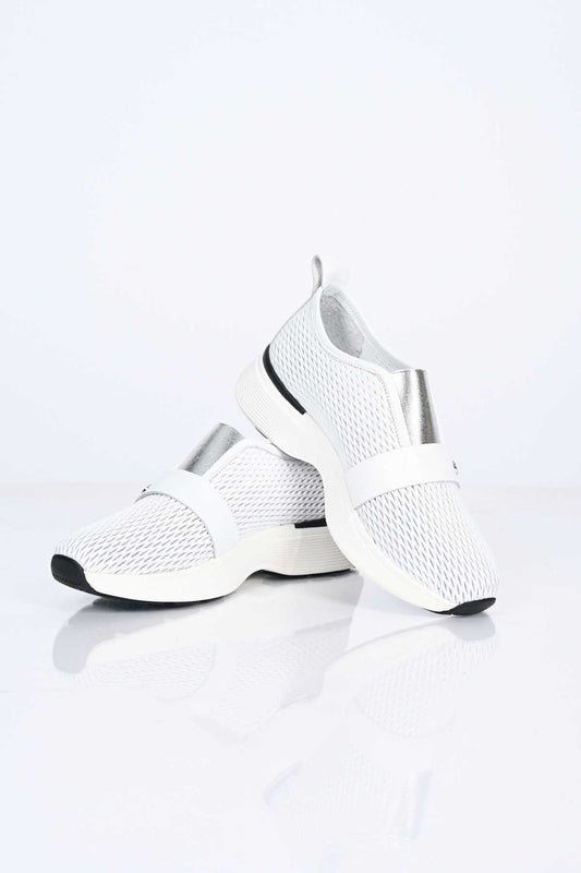 Bestello Slip-On Elastic Sneaker with Staple Detail, Thermo Sole, Genuine Leather, 338-7084 Women's Shoes
